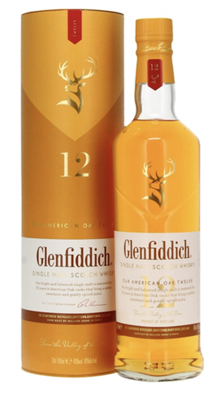 Виски Glenfiddich 12 Years Old American Oak, 0.7 л.