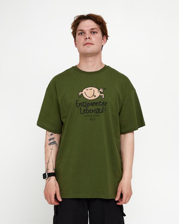 Футболка 306 Entspanter Lebensstil хаки - фото 1
