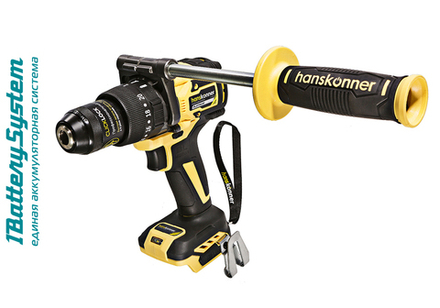 Аккумуляторный шуруповерт Hanskonner HCD18165BL 1BatterySystem