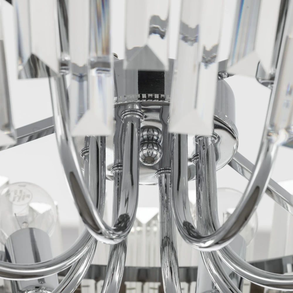 Citilux Вестерос CL307180 Люстра хрустальная потолочная Хром