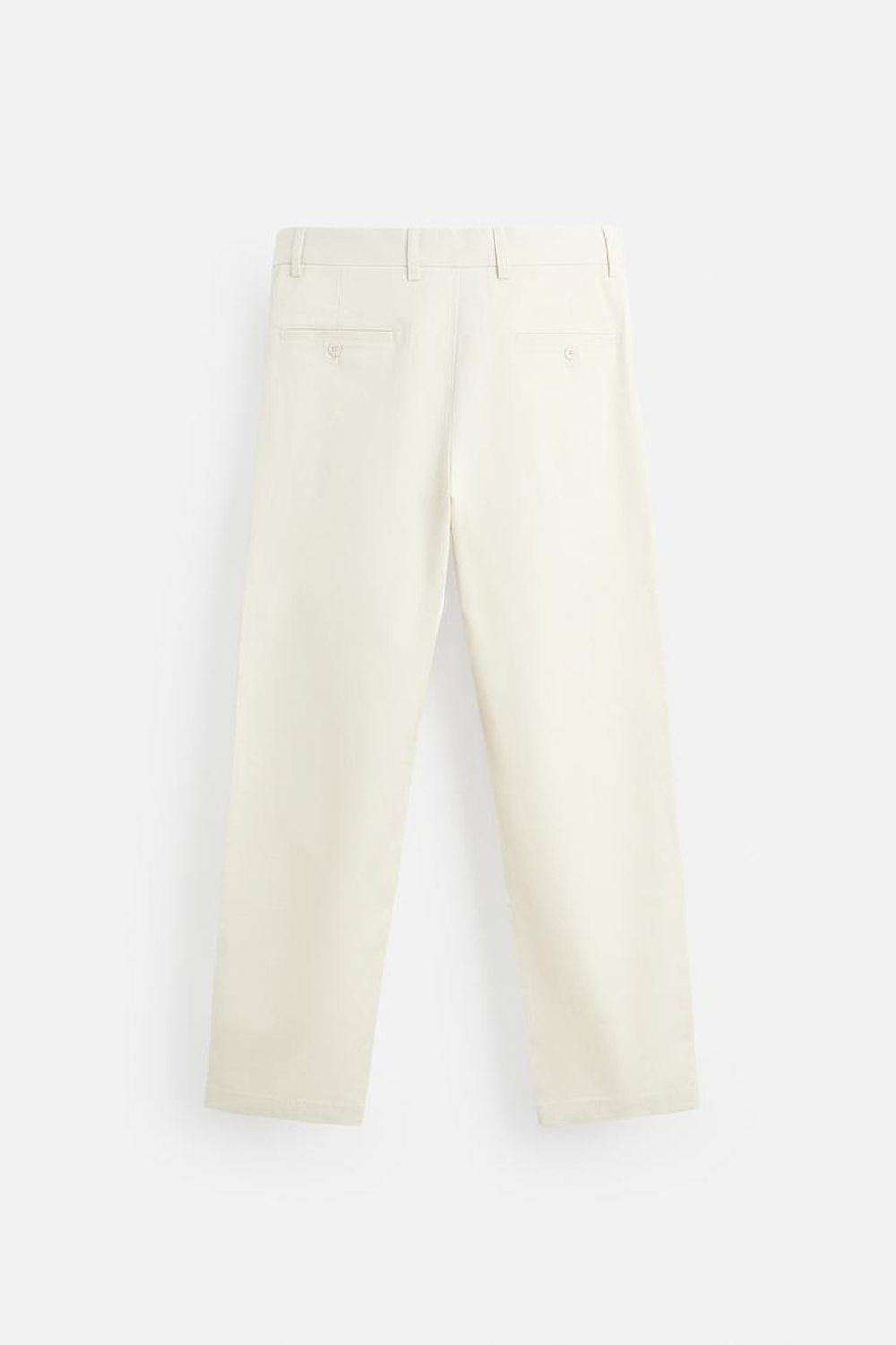 ZARA БРЮКИ ЧИНОС REGULAR-FIT, ЖЕЛТОВАТО-БЕЛЫЙ