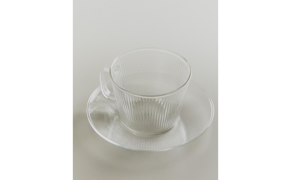 Zara Home чайная пара из боросиликатного стекла, цвет прозрачный, 15.5 см