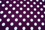 Вискоза фиолетовая в белый средний горох