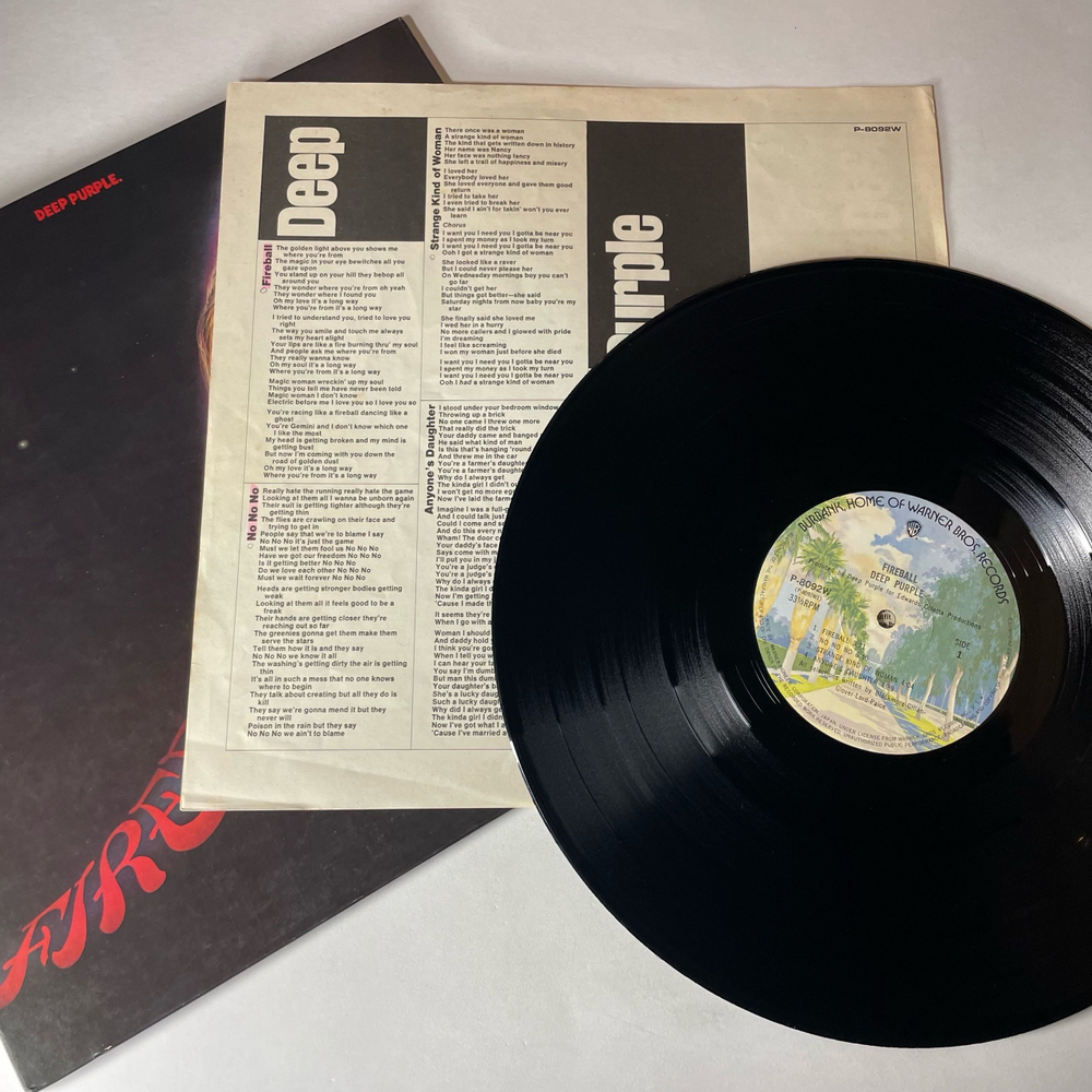 Винтажная виниловая пластинка LP Deep Purple Fireball (Япония 1976) (Без Оби) Strange Kind Of Woman