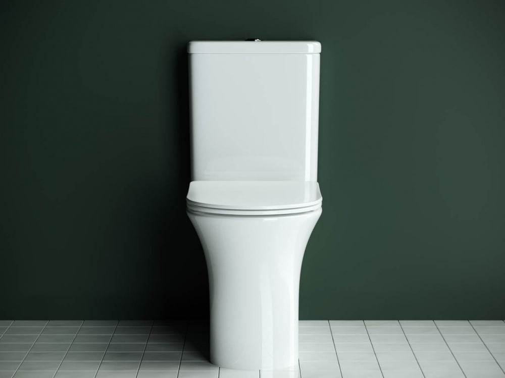Унитаз-компакт безободковый Ceramica Nova Star CN1904-B с крышкой-сиденьем микролифт, белый глянец