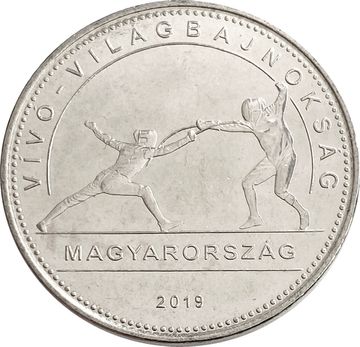 50 форинтов 2019 Венгрия «Чемпионат мира по фехтованию»