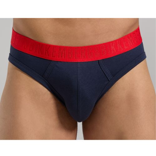 Мужские трусы брифы (белый, синий, черный) набор 3 в 1 Bikkembergs FASHION BICOLOR BKK1USP04TR