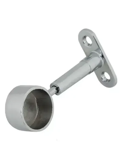 Держатель трубы d25 мм регулируемый торцевой (хром) - 1 шт