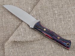 Нож для бушкрафта "Форест", сталь VG-10/Elmax, рукоять микарта (фиолетовая)