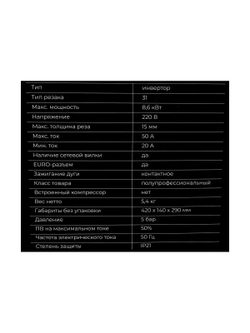 Инвертор плазменной резки Gigant GCUT-50