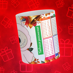 Лабубу с таблицей умножения