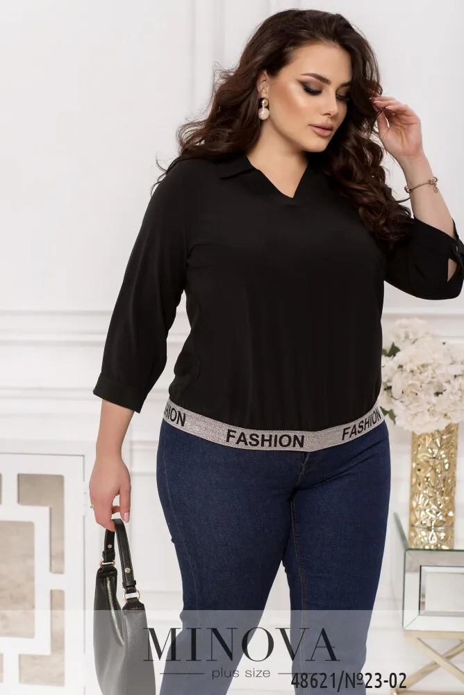 Блуза 23-02-Черный Minova