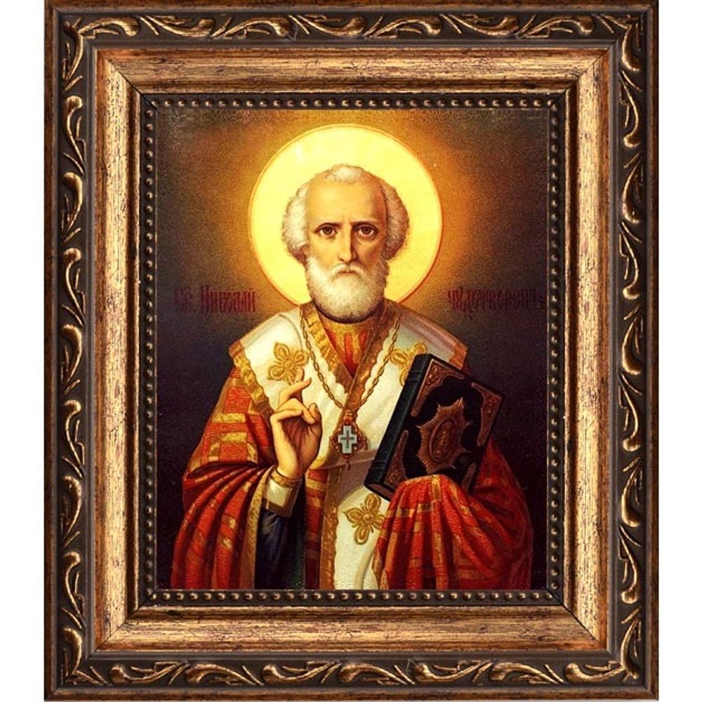 Николай Угодник (Николай Чудотворец) – архиепископ Мирликийский. Икона на холсте.