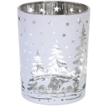 Подсвечник «Снежный лес» 10*12,5 см, Белый