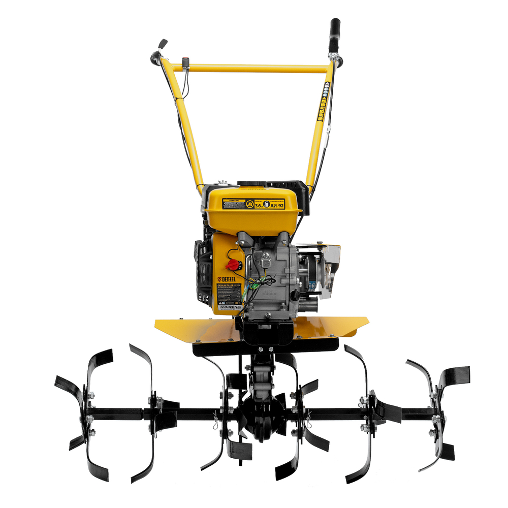 Мотоблок DPT-170SB, 7 л.с., ремен.сцеп, фрез 3х4, ШОМ, без колес, передачи 2В/1Н Denzel