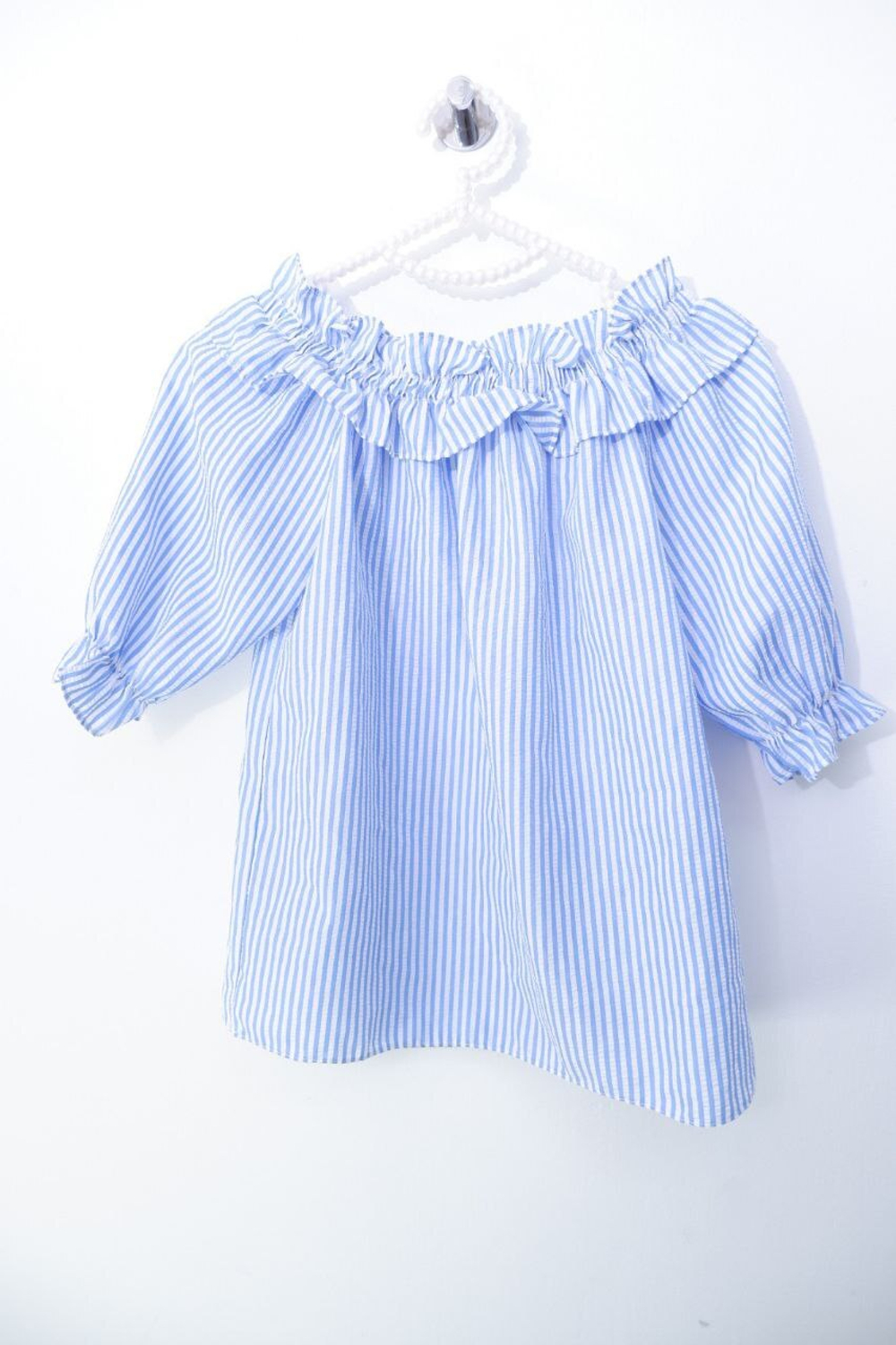 Блузка летняя в полоску 44 размер