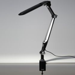 Настольный светильник ЭРА NLED-496-12W-BK светодиодный на струбцине черный