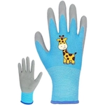 Перчатки нейлоновые детские «Little gardener-Жирафик» с полиуретановым покрытием полуоблитые, голубые L р-р ДоброСад