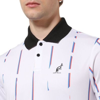 Мужское теннисное поло Australian Ace Polo Shirt With Stripes - bianco