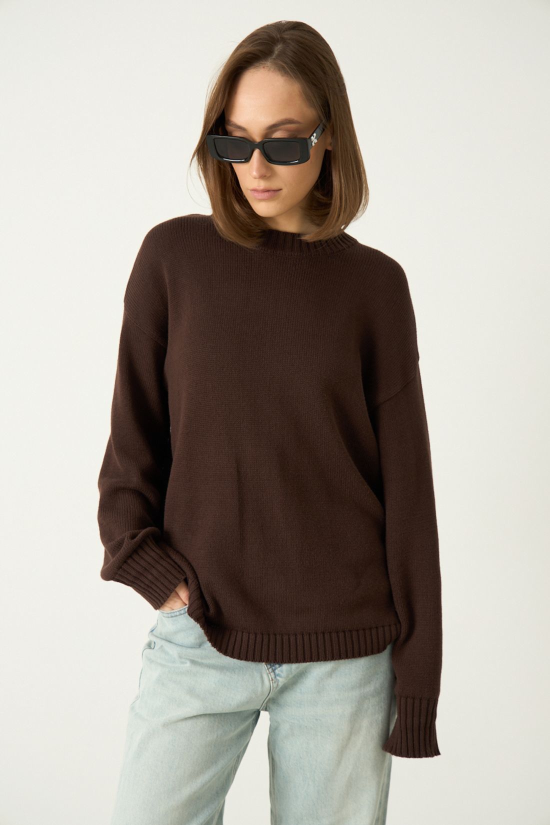 Джемпер R5089 шоколад / one size (42-48)