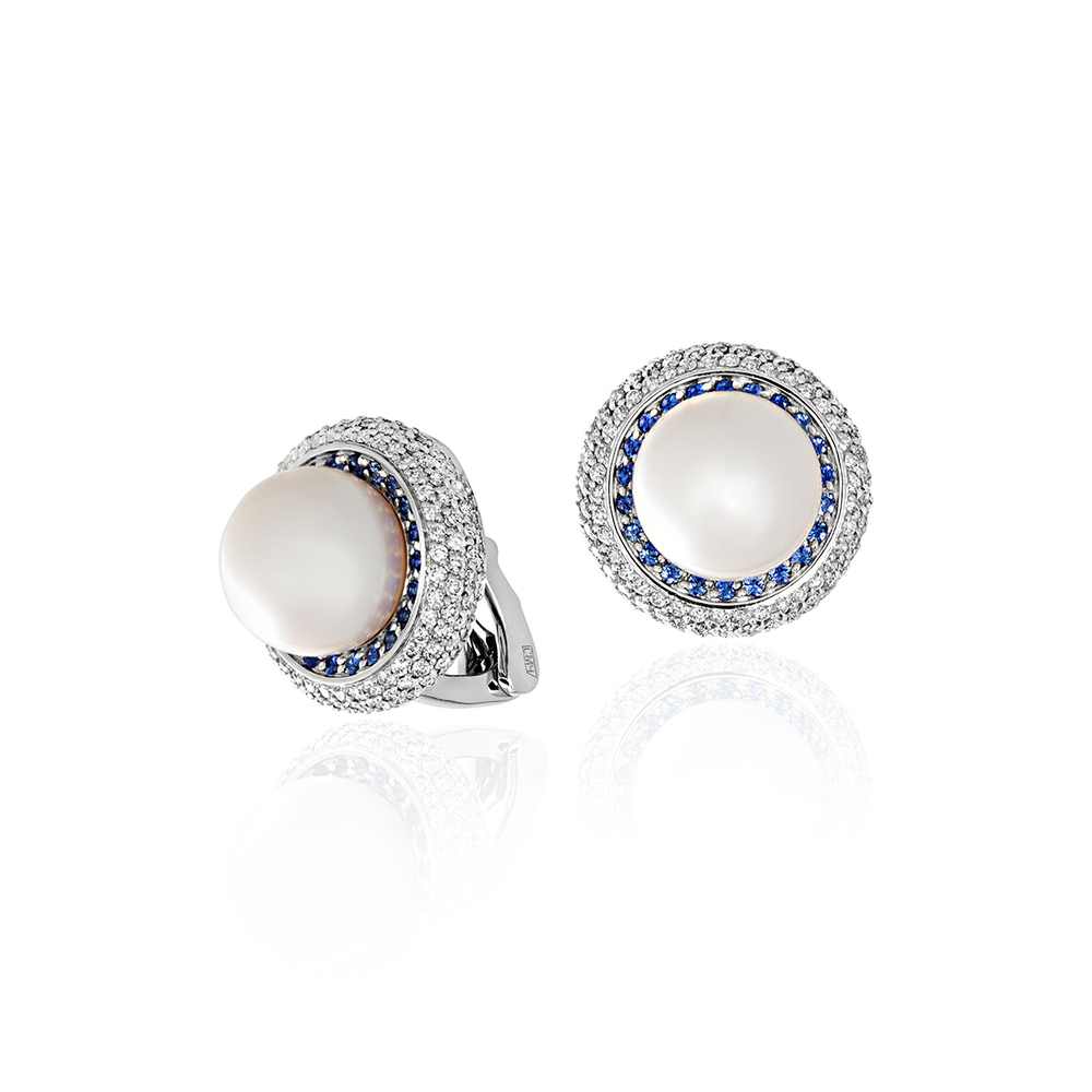 Серьги с бриллиантом  из белого золота JA-S-210179-1
