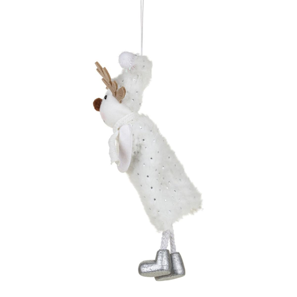 Подвеска "Олененок - Милые ботиночки" 27 см, Белый (Серпантин)
