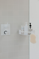 Полочка для душа угловая Flex белая