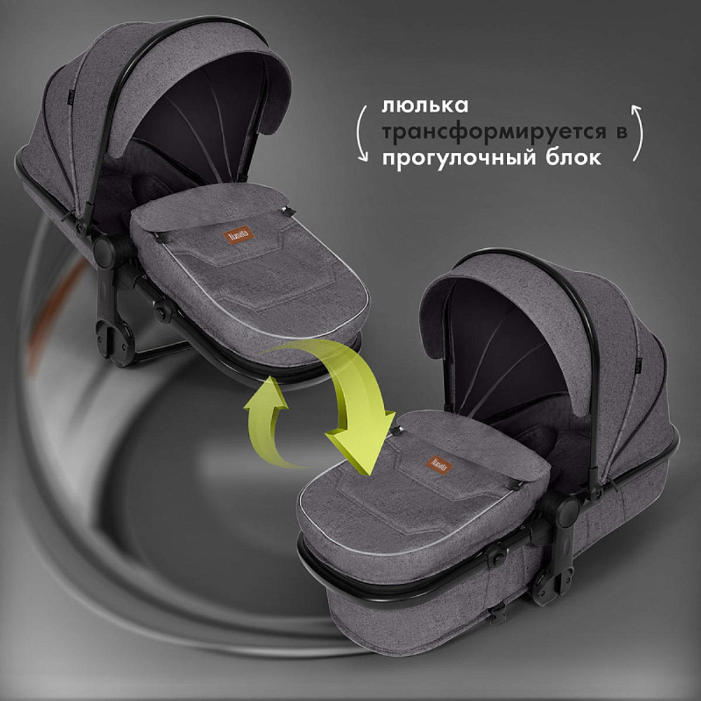 Детская коляска Nuovita Luno 2 в 1 Grigio/Серый