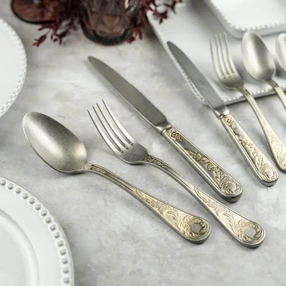 Ложка кофейная 11,2 см матовая с золотом Lord Vintage Style P.L. Proff Cuisine [12]