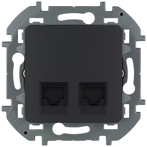 INSPIRIA Розетка 2хRJ45 6 UTP антрацит 673843