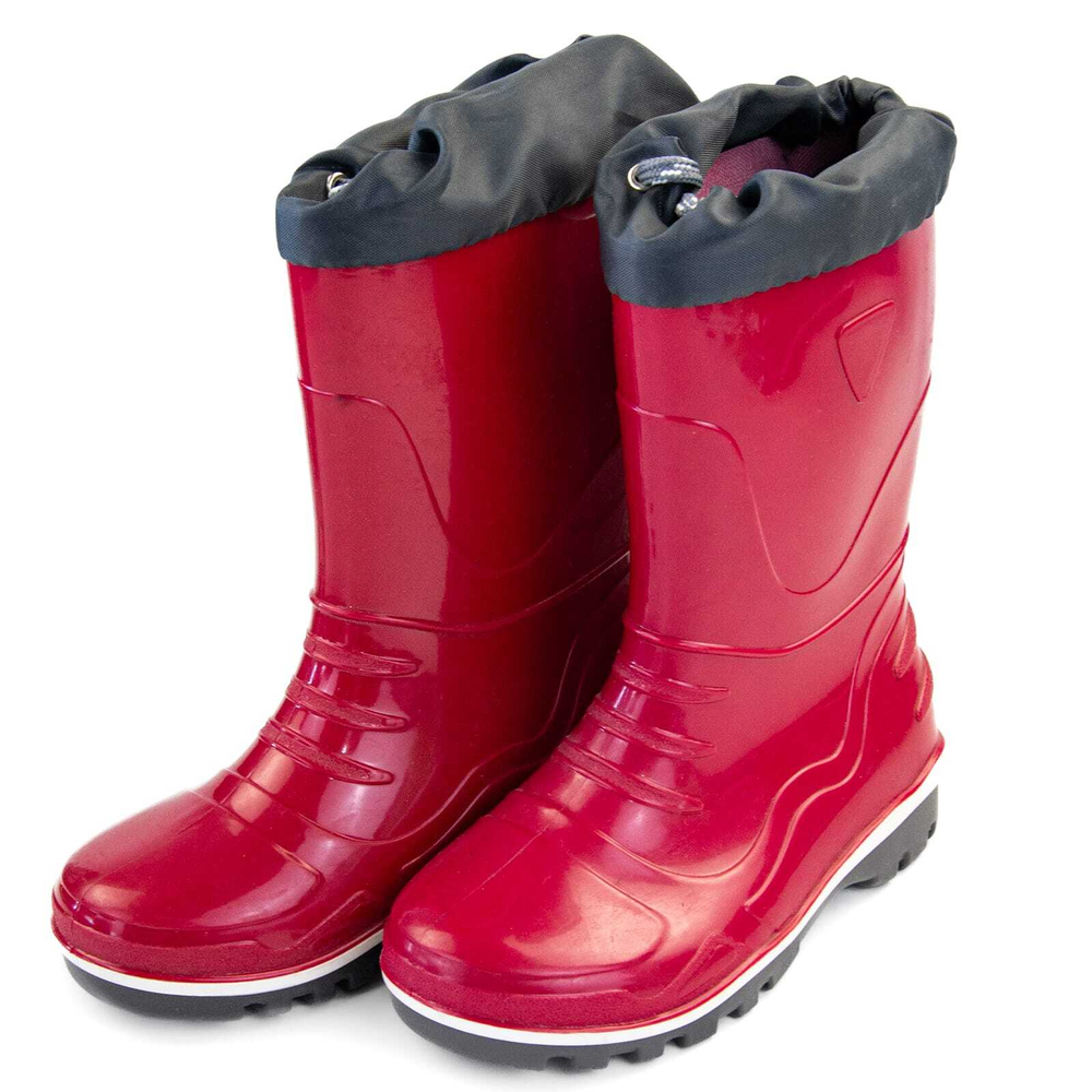 Сапоги ПВХ дошкольные Nordman Step, утепленные, с манжетой (Красный)