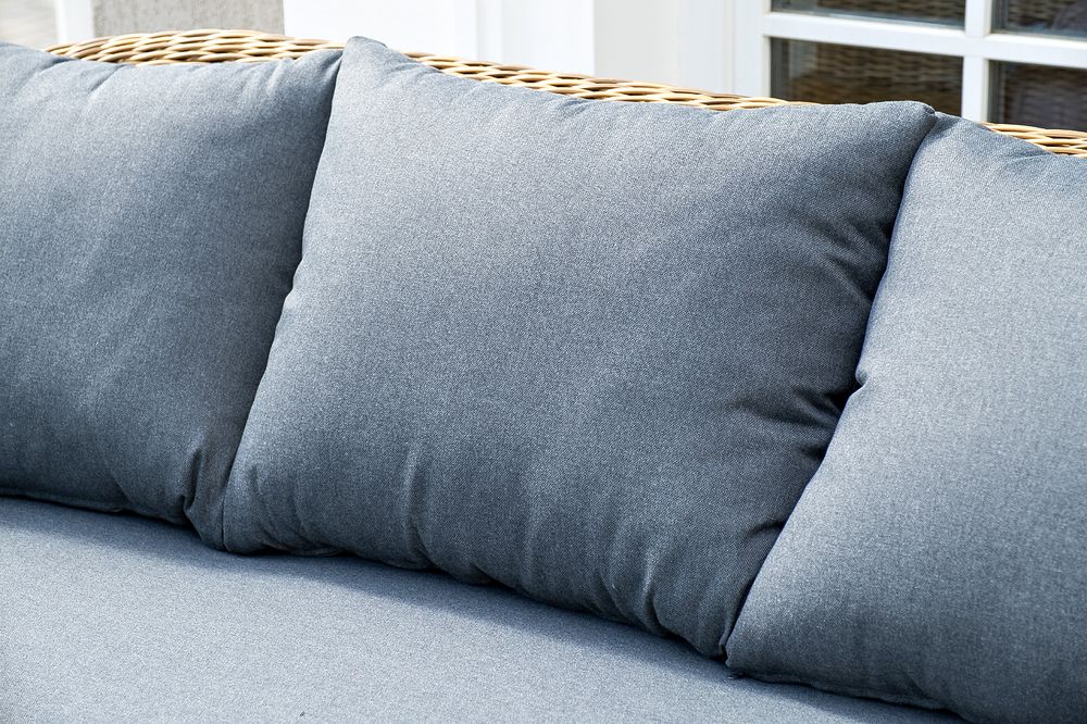 "Барселона" лаунж-зона из искусственного ротанга, цвет соломенный