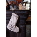 Декор "Носок для подарков - Олень" 30x1x40см Хлопок