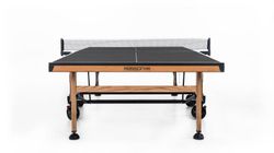 Теннисный стол складной для помещений "RASSON PREMIUM T03 Indoor" (274 х 152,5 х 76 см, натуральный дуб) с сеткой
