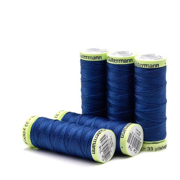 Нитки отделочные Gutermann Top Stitch 30 (30 метров), 5 кат. | 214 т.лазурный