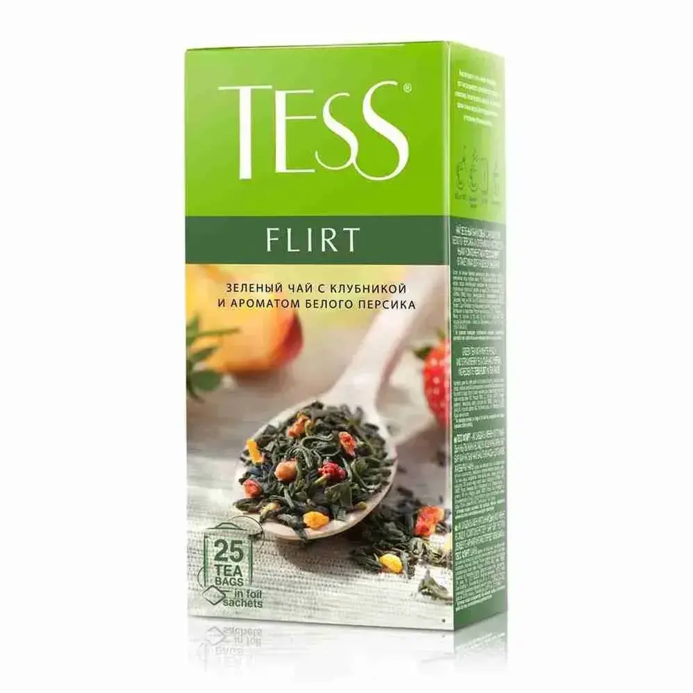 Чай в пакетиках зеленый Tess Flirt, 25 шт
