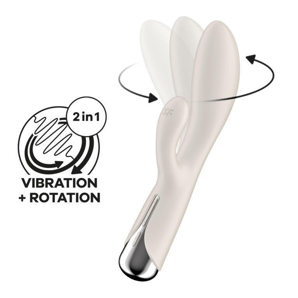 Вибромассажер-кролик с ротацией Satisfyer Spinning Rabbit 1 (бежевый)