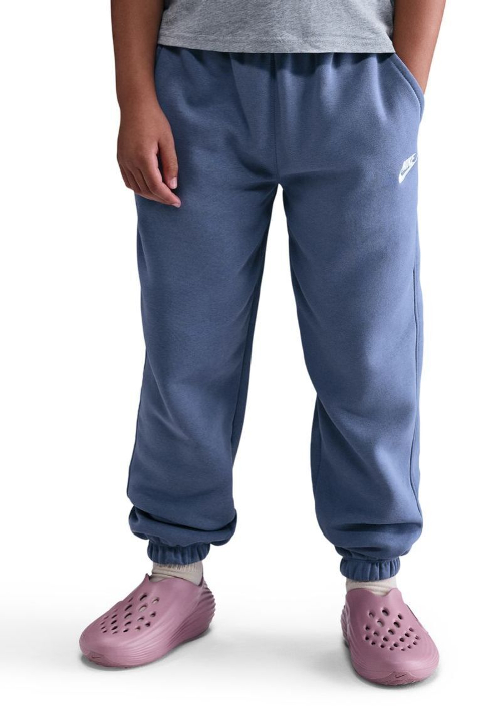 Брюки для девочки Nike Kids Sportswear Club Fleece Loose - world indigo/world indigo/white