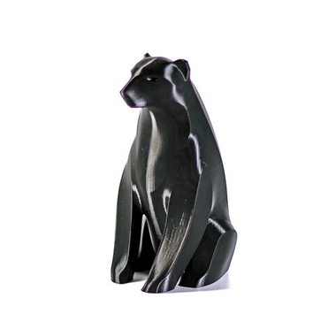 Статуэтка декоративная для интерьера Мишка, русский сувенир, 3D печать,16 см., чёрный