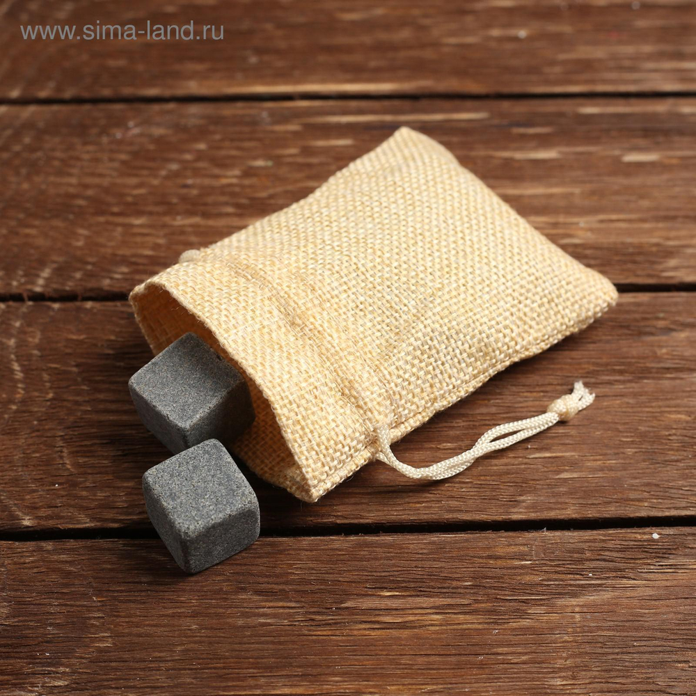 Камни для виски в холщовом мешочке For man only 6 шт