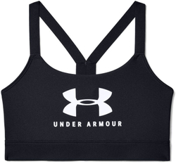 ТОП теннисный Under Armour Mid Sportstyle Graphic Sports Bra - черный