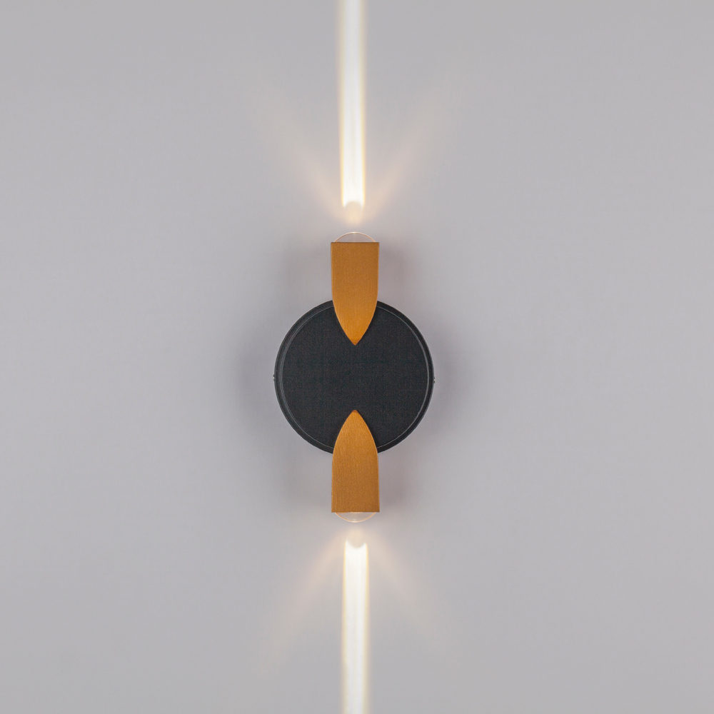 380623 Светильник DITO 2х1W LED 220LM G ЧЕРНЫЙ/ЗОЛОТО 4000K