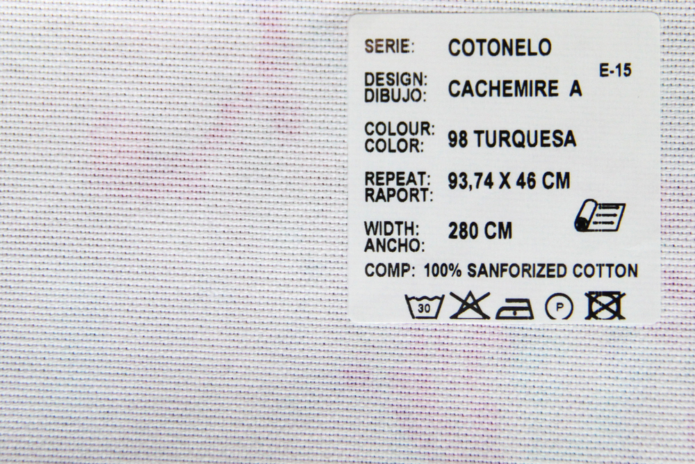 Рогожка Cotonelo Cachemire (Котонело Кашемир) A 98 Turquesa
