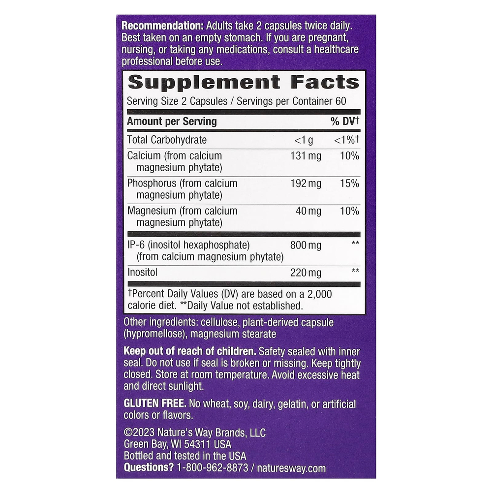 Nature's Way, Cell Forté, IP-6 и инозитол, 120 растительных капсул