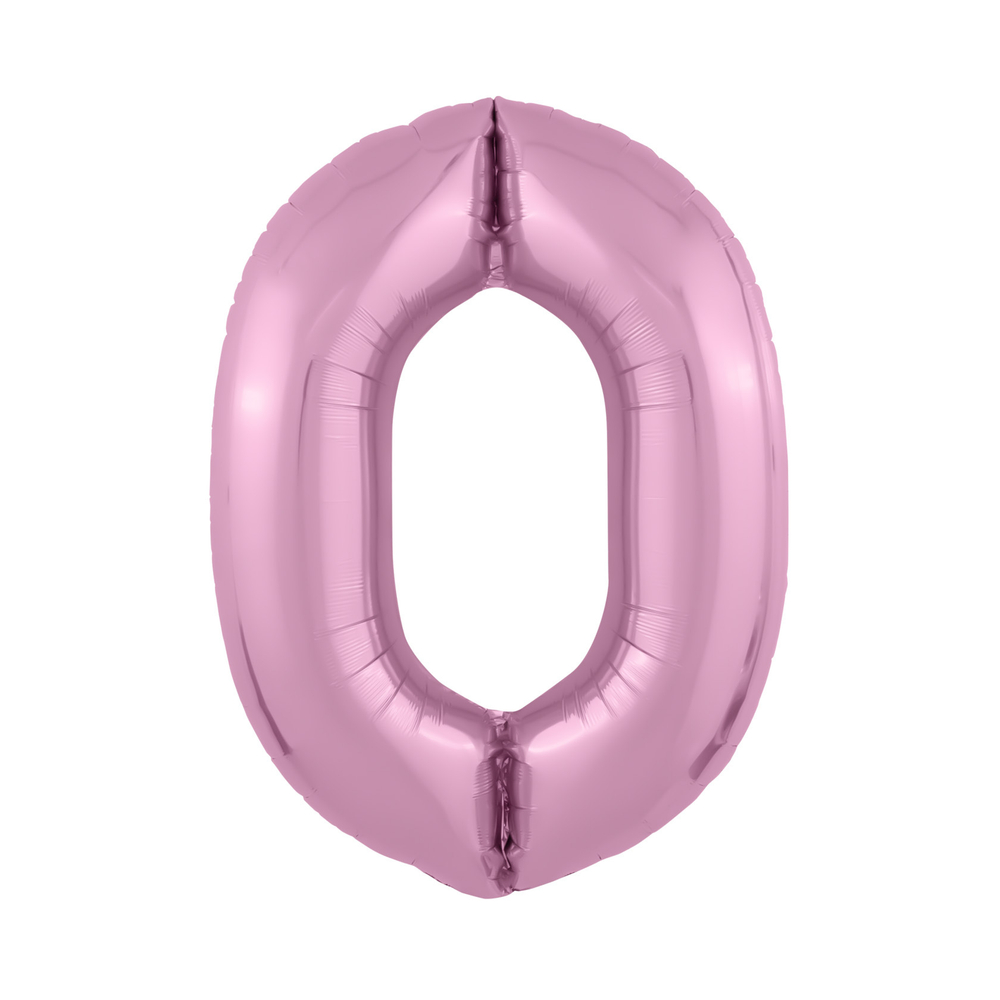 Шар (40""/102 см) Цифра, 0 Slim, Фламинго, 1 шт. в упак. и78