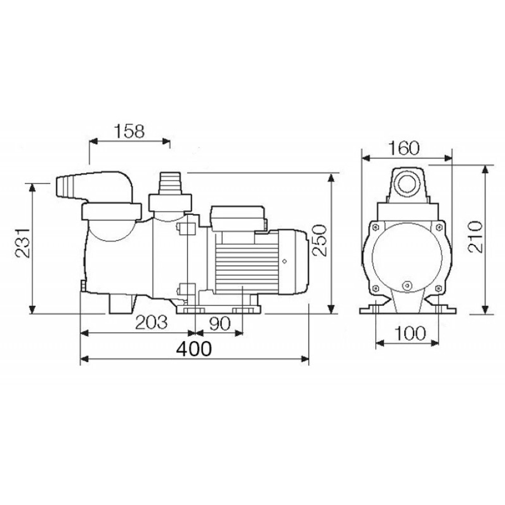 Насос FCP-1100S с префильтром 26,1м³/час(10м), 1ф/220В, 1,9/1,1 кВт