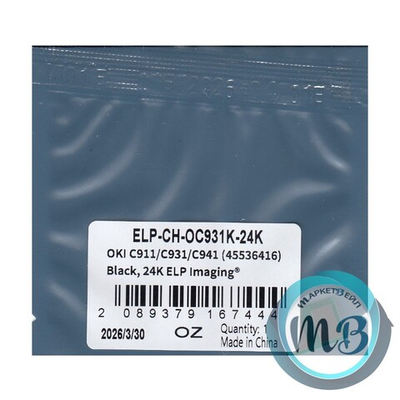 Чип ELP для картриджа OKI 45536416, C911/C931/C941 Black, 24K