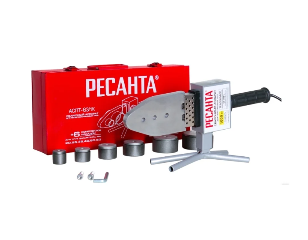 АКЦИЯ! Аппарат для сварки ПВХ труб АСПТ-63/1К Ресанта