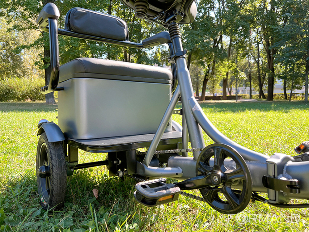 Трехколесный двухместный электровелосипед TRION Delta, Серый