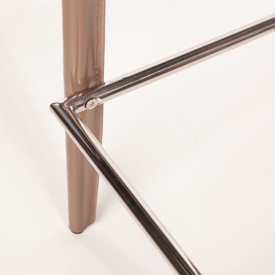 Стул полубарный Rolf, кожа капучино